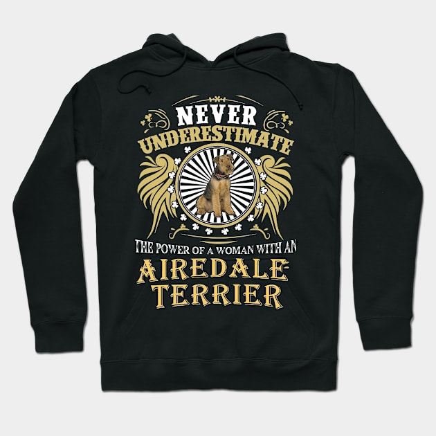 AIREDALE TERRIER TSHIRT Hoodie by bienvaem